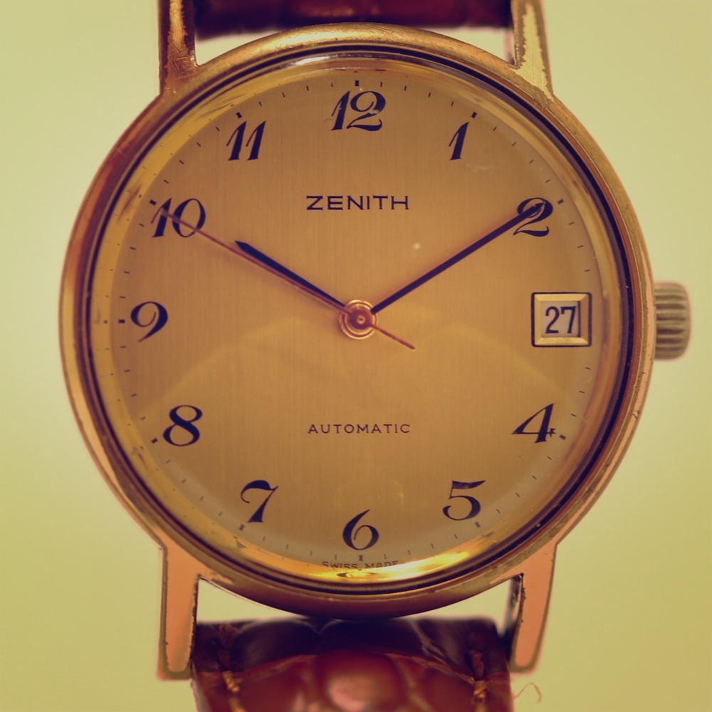 70s Electroplated Gold Zenith